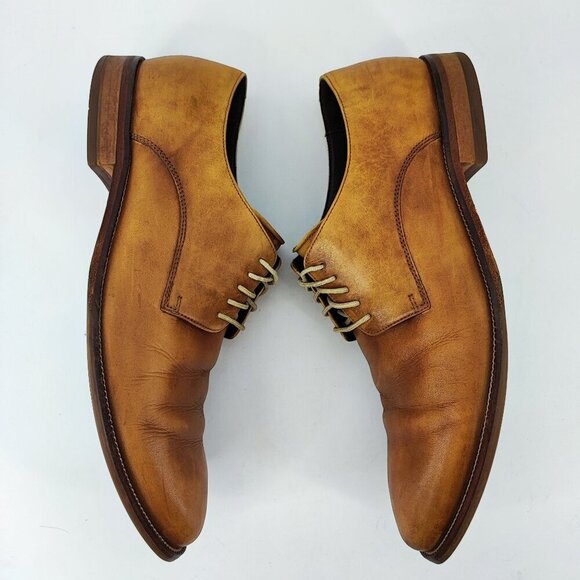 Cole Haan Men\'s Williams Plain II Brown Leather Oxfords Shoes Size 11.5